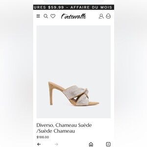 L'INTERVALLE Silver and Tan High-Heeled Sandals